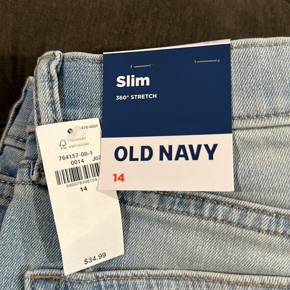 Old navy boys slim 360 stretch jeans size 14 NWT - Picture 4 of 4